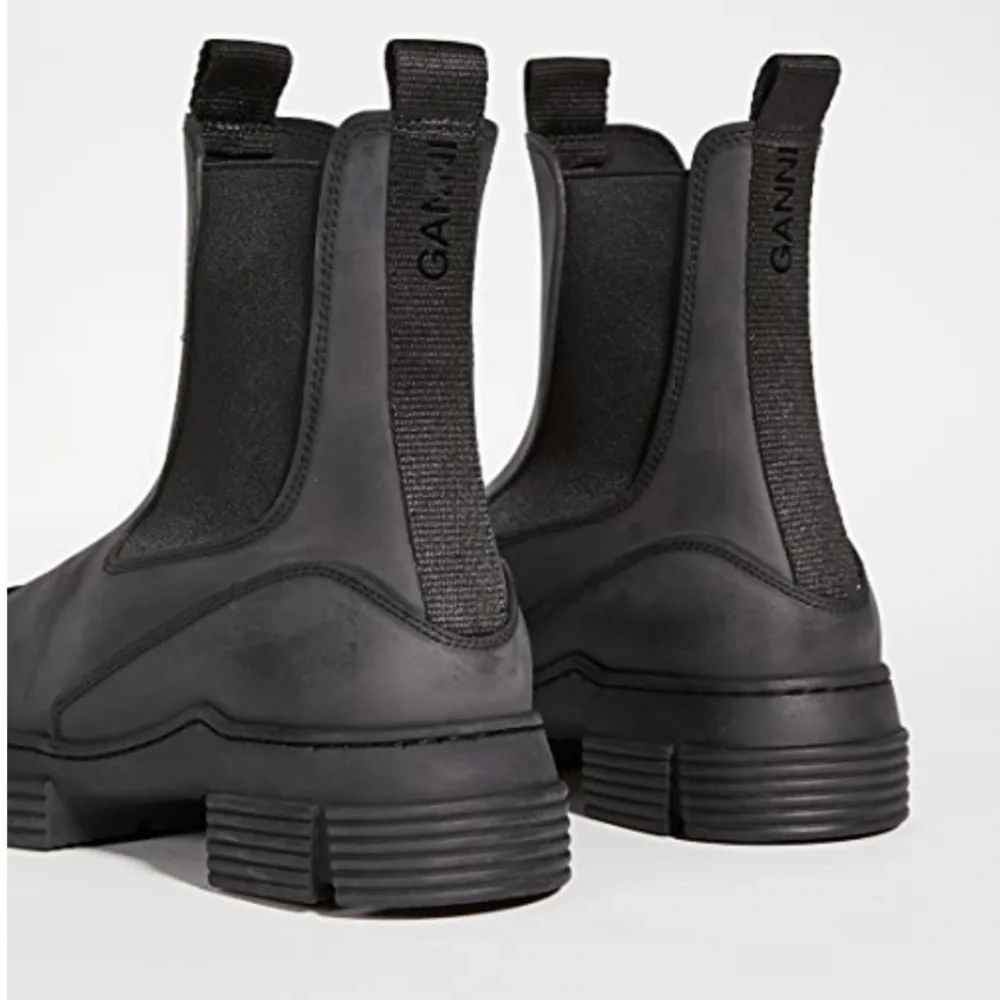 Ganni Recycled Rubber City Boots Black Size 37 7 - Picture 5 of 6
